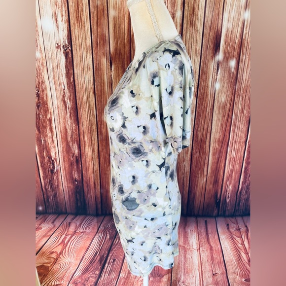 Women’s Small Blouse Deletta Multicolored Cinched Shoulder & Hip Asymmetrical - Picture 10 of 12